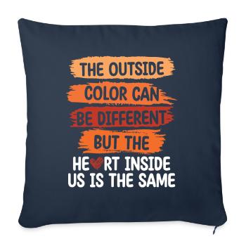 The exterior color may be different - Sofa pillowcase 17,3'' x 17,3'' (45 x 45 cm) - navy - Front