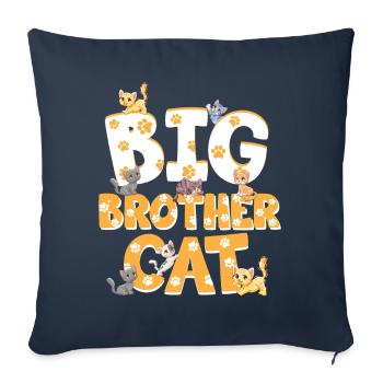 Großer Bruder Katze Bunte Katzen Lustiges - Sofakissenbezug 45 x 45 cm - Navy - Vorne