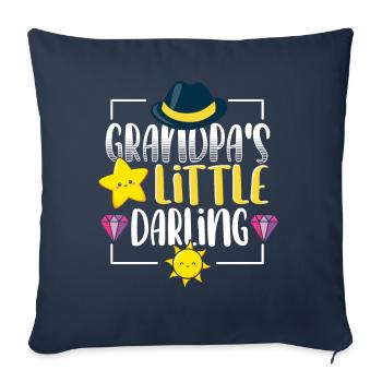 Grandpa’s Little Darling Kiddie Sun Star Kids - Housse de coussin décorative 45 x 45 cm - bleu marine - Devant