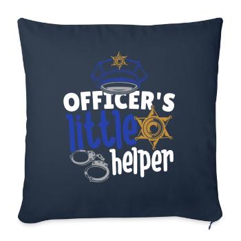 Officer's Little Helper Kiddie Police Patroler - Sofa pillowcase 17,3'' x 17,3'' (45 x 45 cm) - navy - Front