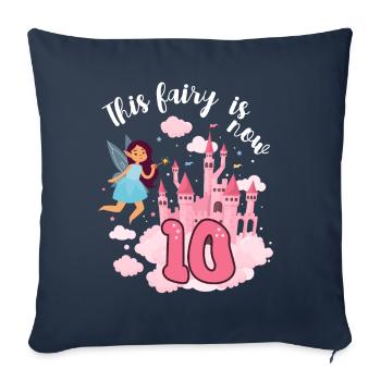 Cette fée est maintenant 10 Magic Castle 10. - Housse de coussin décorative 45 x 45 cm - bleu marine - Devant