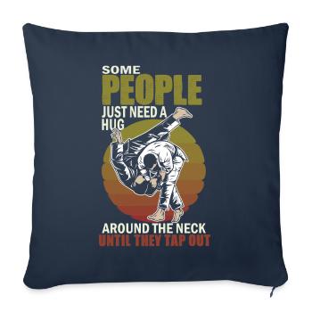 Some People Just Need A Hug Cage Fighter - Sofa pillowcase 17,3'' x 17,3'' (45 x 45 cm) - navy - Front