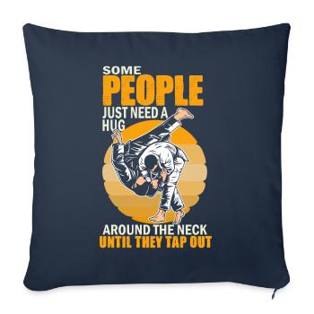 Some People Just Need A Hug Cage Fighter - Sofa pillowcase 17,3'' x 17,3'' (45 x 45 cm) - navy - Front