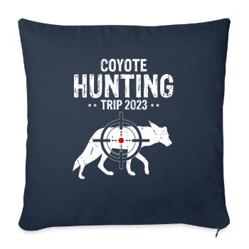 Conception de coyote pour les réacteurs de coyote - Housse de coussin décorative 45 x 45 cm - bleu marine - Devant