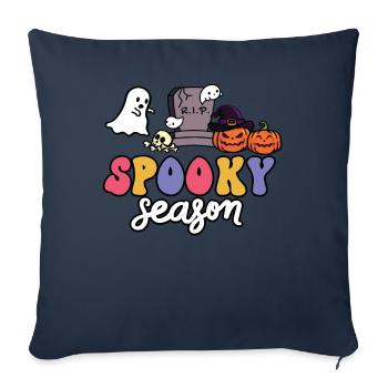 Spooky Season Spooky Pumpkins - Sofa pillowcase 17,3'' x 17,3'' (45 x 45 cm) - navy - Front