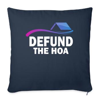 Defund The HOA - Housse de coussin décorative 45 x 45 cm - bleu marine - Devant
