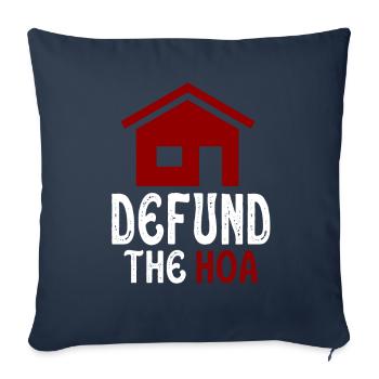 Defund The HOA - Housse de coussin décorative 45 x 45 cm - bleu marine - Devant