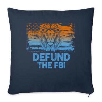 Defund the FBI Anti-Government Political American - Sofa pillowcase 17,3'' x 17,3'' (45 x 45 cm) - navy - Front