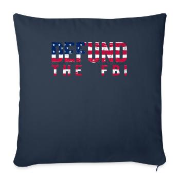 Defund the FBI Anti-Government Political American - Sofa pillowcase 17,3'' x 17,3'' (45 x 45 cm) - navy - Front
