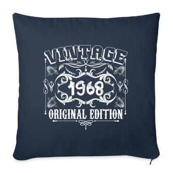 1968 | Vintage Original Edition 1968 birthday - Sofa pillowcase 17,3'' x 17,3'' (45 x 45 cm) - navy - Front