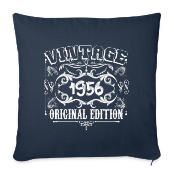 1956 | Vintage Original Edition 1956 birthday - Housse de coussin décorative 45 x 45 cm - bleu marine - Devant