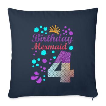 Birthday Mermaid 4 Shell Summer Vibe 4 - Sofa pillowcase 17,3'' x 17,3'' (45 x 45 cm) - navy - Front