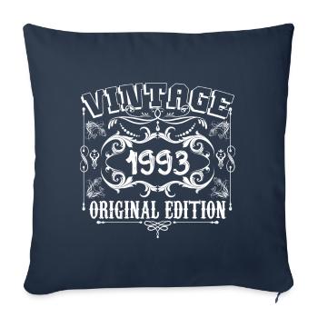 1993 | Vintage Original Edition 1993 birthday - Housse de coussin décorative 45 x 45 cm - bleu marine - Devant