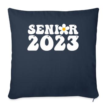 Senior 2023 Dabbing Dab de 2023 Seniors Graduation - Housse de coussin décorative 45 x 45 cm - bleu marine - Devant