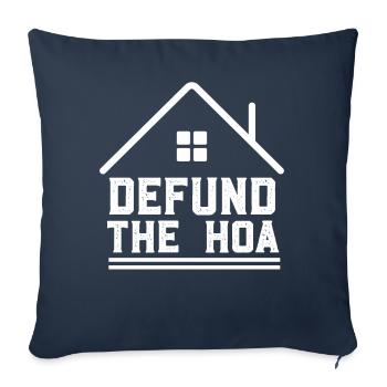 Defund The HOA - Housse de coussin décorative 45 x 45 cm - bleu marine - Devant