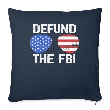 Defund the FBI Anti-Government Political American - Housse de coussin décorative 45 x 45 cm - bleu marine - Devant