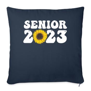 Senior 2023 Dabbing Dab de 2023 Seniors Graduation - Housse de coussin décorative 45 x 45 cm - bleu marine - Devant