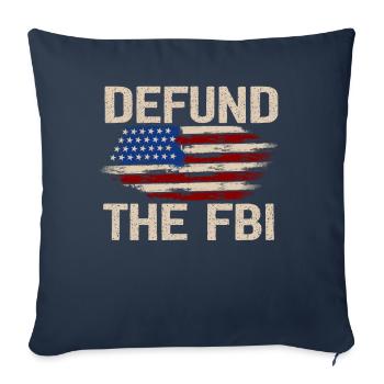 Defund the FBI Anti-Government Political American - Sofa pillowcase 17,3'' x 17,3'' (45 x 45 cm) - navy - Front