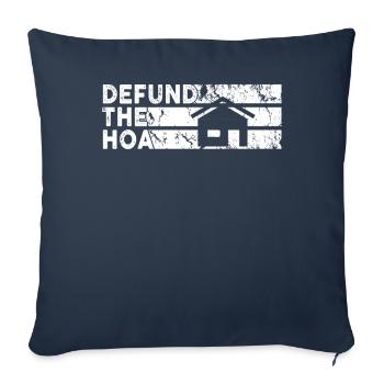 Defund The HOA - Housse de coussin décorative 45 x 45 cm - bleu marine - Devant