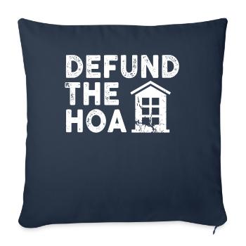 Defund The HOA - Housse de coussin décorative 45 x 45 cm - bleu marine - Devant
