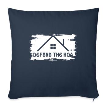 Defund The HOA - Housse de coussin décorative 45 x 45 cm - bleu marine - Devant