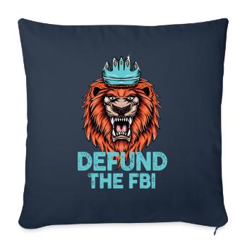 Defund the FBI Anti-Government Political American - Sofa pillowcase 17,3'' x 17,3'' (45 x 45 cm) - navy - Front