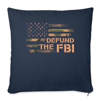 Defund the FBI Anti-Government Political American - Sofa pillowcase 17,3'' x 17,3'' (45 x 45 cm) - navy - Front