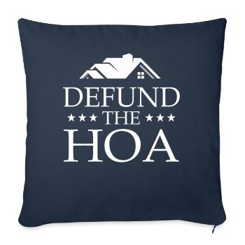 Defund The HOA - Housse de coussin décorative 45 x 45 cm - bleu marine - Devant