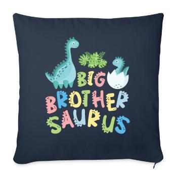 Big brother Saurus siblings Herbivore - Sofa pillowcase 17,3'' x 17,3'' (45 x 45 cm) - navy - Front