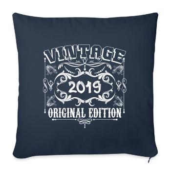 2019 | Vintage Original Edition 2019 Geburtstag - Sofakissenbezug 45 x 45 cm - Navy - Vorne