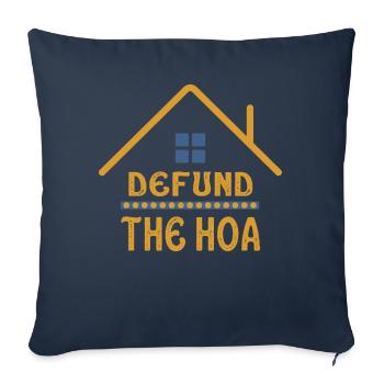 Defund The HOA - Housse de coussin décorative 45 x 45 cm - bleu marine - Devant