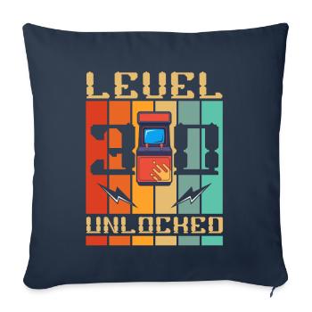 Level 30 Unlocked Arcade Machine Gamer 30. - Sofa pillowcase 17,3'' x 17,3'' (45 x 45 cm) - navy - Front