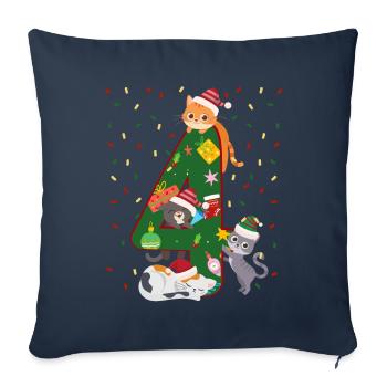 4 Years Old Children Christmas Gift Cute - Sofa pillowcase 17,3'' x 17,3'' (45 x 45 cm) - navy - Front