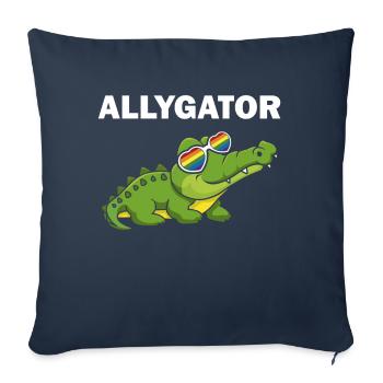Allygator Hetero-verbündeter Alligator - Sofakissenbezug 45 x 45 cm - Navy - Vorne
