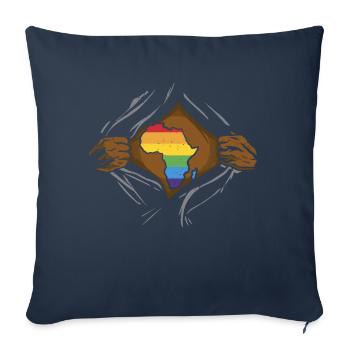 Juneteenth Lgbt Stolz Flagge Regenbogen Schwarz - Sofakissenbezug 45 x 45 cm - Navy - Vorne