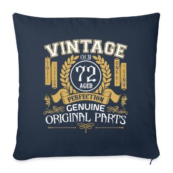 Jahrgang 72 Jahre - Geburtstagsgeschenk 72 Jahre - Sofakissenbezug 45 x 45 cm - Navy - Vorne