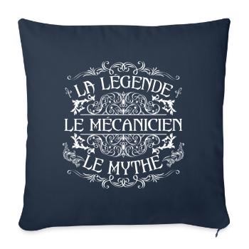 Mécanicien | meilleur Mécanicien | la légende le m - Housse de coussin décorative 45 x 45 cm - bleu marine - Devant