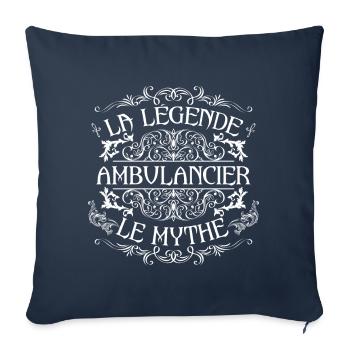 Ambulancier | meilleur Ambulancier | la légende le - Housse de coussin décorative 45 x 45 cm - bleu marine - Devant