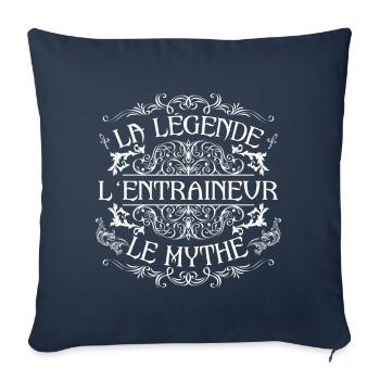 Entraineur | meilleur Entraineur | la légende le m - Housse de coussin décorative 45 x 45 cm - bleu marine - Devant