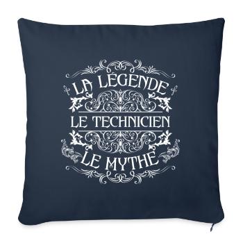 Technicien | meilleur Technicien | la légende le m - Housse de coussin décorative 45 x 45 cm - bleu marine - Devant