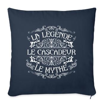 Cascadeur | meilleur Cascadeur | la légende le myt - Housse de coussin décorative 45 x 45 cm - bleu marine - Devant