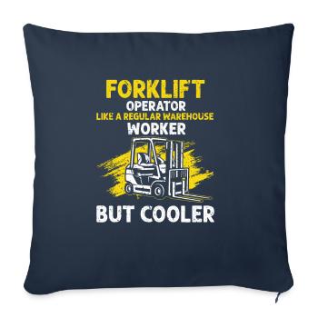 Magasiniers et magasiniers pour chariots élévateurs - Housse de coussin décorative 45 x 45 cm - bleu marine - Devant