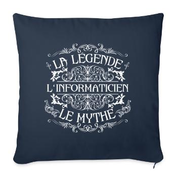 Informaticien | meilleur Informaticien | la légend - Housse de coussin décorative 45 x 45 cm - bleu marine - Devant