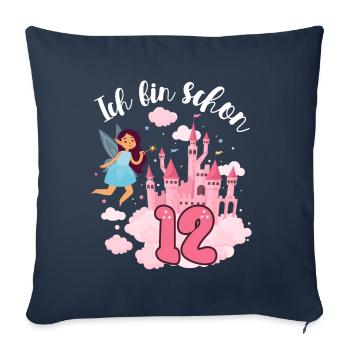 J’ai déjà 12 ans Fairy Magic Castle 12. - Housse de coussin décorative 45 x 45 cm - bleu marine - Devant