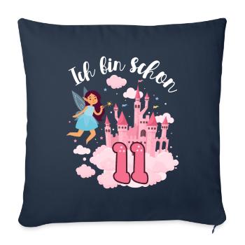 J’ai déjà 11 ans Fairy Magic Castle 11. - Housse de coussin décorative 45 x 45 cm - bleu marine - Devant