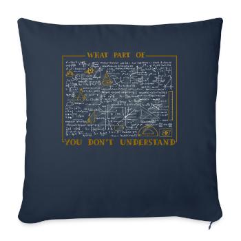 Quelle partie de Ne comprenez-vous pas - Housse de coussin décorative 45 x 45 cm - bleu marine - Devant