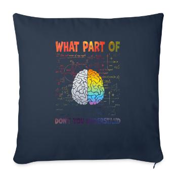 Quelle partie de Ne comprenez-vous pas - Housse de coussin décorative 45 x 45 cm - bleu marine - Devant