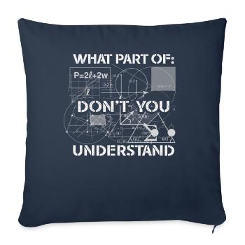 Quelle partie de Ne comprenez-vous pas - Housse de coussin décorative 45 x 45 cm - bleu marine - Devant