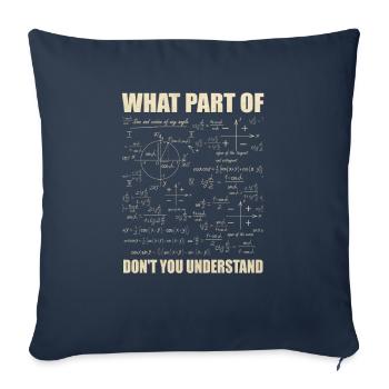 Quelle partie de Ne comprenez-vous pas - Housse de coussin décorative 45 x 45 cm - bleu marine - Devant