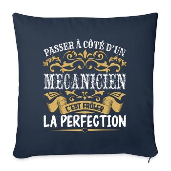 Le Meilleur Mécanicien | Mécanicien à la perfectio - Housse de coussin décorative 45 x 45 cm - bleu marine - Devant